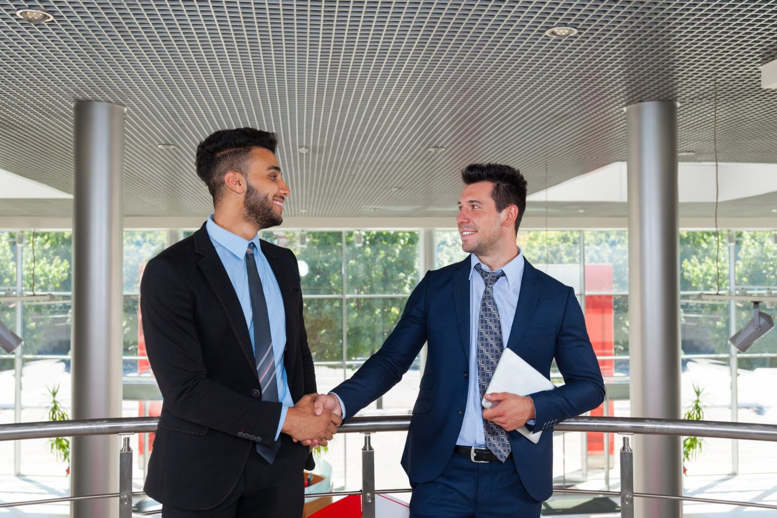 Two men shaking hands